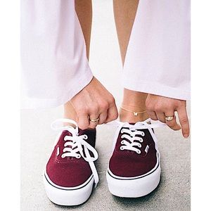 vans burgundy platform